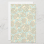 Anker und Muscheln im Vintagen Art-Muster Briefpapier (Vorne/Hinten)