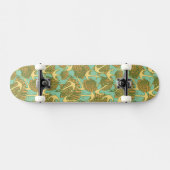 Anker und Muscheln im Vintagen Art-Muster Skateboard (Horizontal)