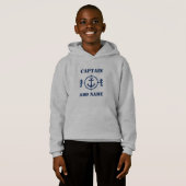 Anker und Name/Rank für das Schiff "Blue Seepferd" Hoodie (Vorne ganz)