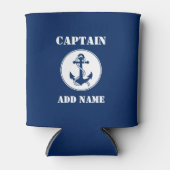 Anker und Papa Kapitän Name oder Name des Bootes B Dosenkühler (Vorderseite)