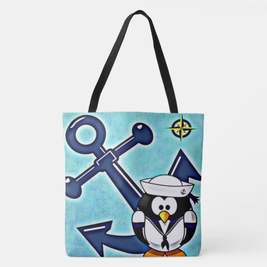 Anker und Pinguin Tasche (Vorderseite)