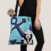 Anker und Pinguin Tasche (Von Nahem)