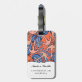 Anker-und Quallen-Muster Gepäckanhänger (Rückseite vertikal)