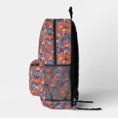 Anker- und Quallenmuster Bedruckter Rucksack (Rechts)