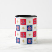 Anker und Räder für die nautische Tasse (Zentrum)