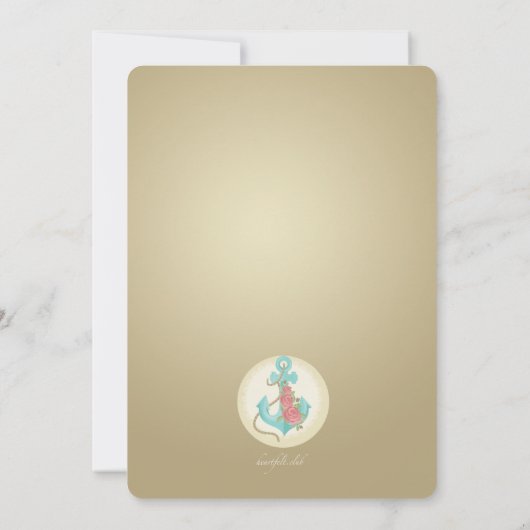 Anker und Rose Einladung (Rückseite)