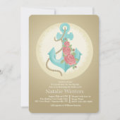 Anker und Rose Einladung (Vorderseite)