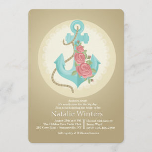 Anker und Rose Einladung