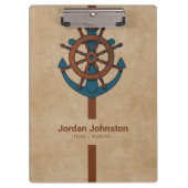 Anker und Ruder Klemmbrett (Vorderseite)