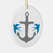 Anker und Schwalben Keramikornament (Rechts)