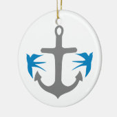 Anker und Schwalben Keramikornament (Links)