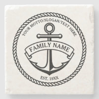 Anker und Seil-Familien-/Boots-Logo entsteinen