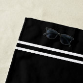 Anker und Seil mit dem Namen Schwarz des Schiffes Strandtuch (Beispiel)