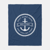 Anker- und Seilbootname Aufnahme Hafen Fleecedecke (Vorderseite)