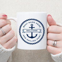 Anker- und Seilbootname Aufnahme Hafen