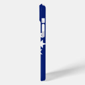 Anker und Sterne der Wasseryacht auf blauem Dekor Case-Mate iPhone Hülle (Rückseite / Links)