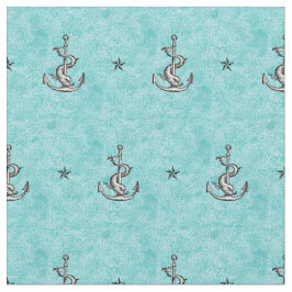 Anker und Sternenmuster - Festina Lente Stoff