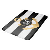 Anker und Streifen Badematte (Schrägansicht)