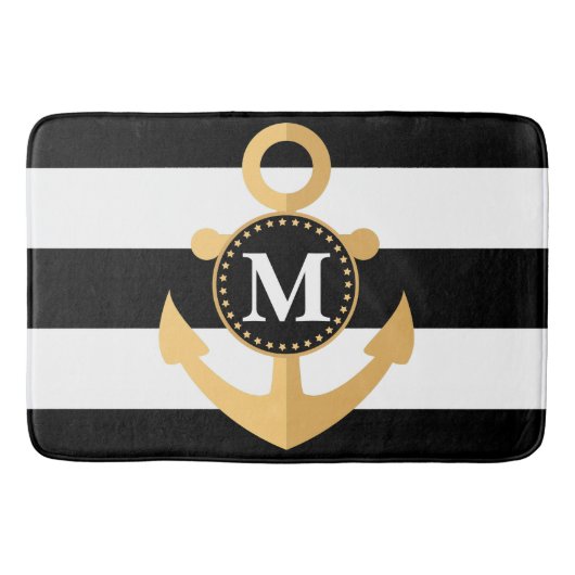 Anker und Streifen Badematte (Vorderseite)