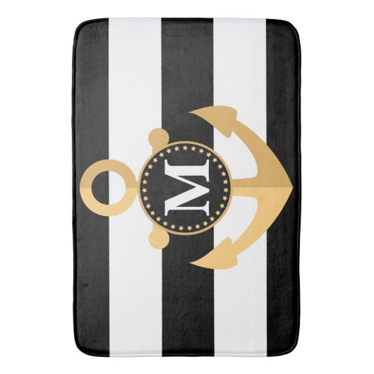 Anker und Streifen Badematte (Vorderseite Vertikal)