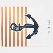 Anker und Streifen Fleecedecke (Vorderseite (Horizontal))