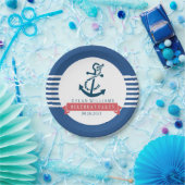 Anker und Streifen für Schiffe und Schiffe Pappteller (Party)