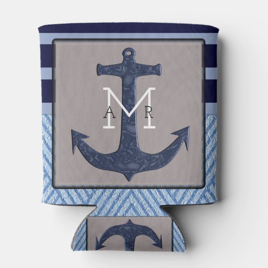 Anker und Streifen, nautische Bauart Dosenkühler (Rückseite)