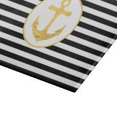 Anker und Streifen | Nautisches Thema | Cutting Bo Schneidebrett (Ecke)