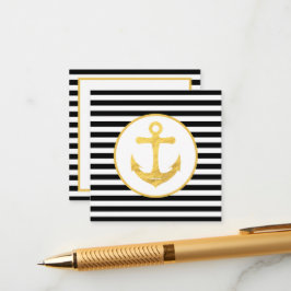 Anker und Streifen | Nautisches Thema | Einschließ Begleitkarte