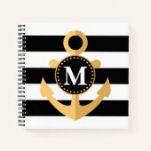 Anker und Streifen Notizblock (Vorderseite)