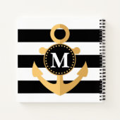 Anker und Streifen Notizblock (Rückseite)