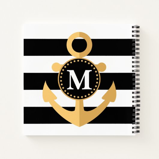 Anker und Streifen Notizblock (Rückseite)