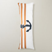 Anker und Streifen Seitenschläferkissen (Vorderseite Vertikal)