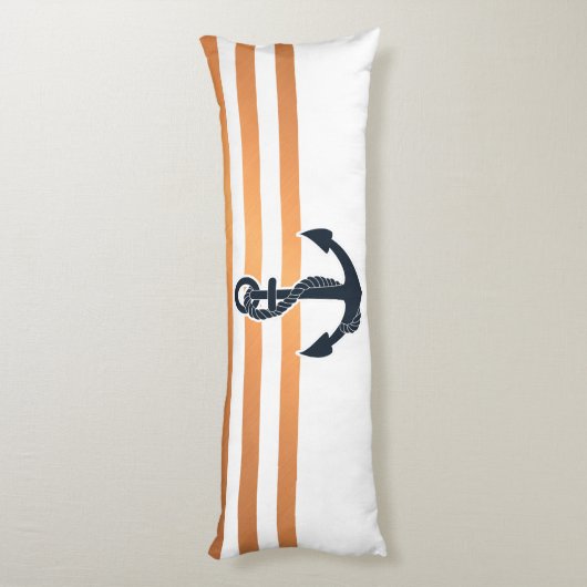 Anker und Streifen Seitenschläferkissen (Rückseite (Vertikal))