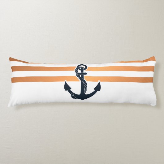 Anker und Streifen Seitenschläferkissen (Vorderseite)