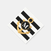 Anker und Streifen Serviette (Ecke)