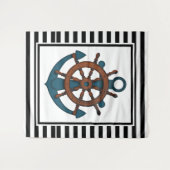 Anker und Streifen Wandteppich (Vorderseite (Horizontal))