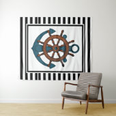 Anker und Streifen Wandteppich (Beispiel (Horizontal))