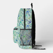 Anker und Wellenmuster Bedruckter Rucksack (Rechts)
