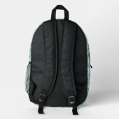 Anker und Wellenmuster Bedruckter Rucksack (Rückseite)