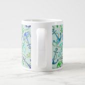 Anker und Wellenmuster Jumbo-Tasse (Rückseite)