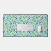 Anker und Wellenmuster Schreibtischunterlage (Tastatur & Maus)