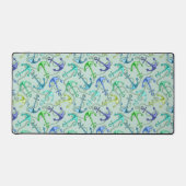 Anker und Wellenmuster Schreibtischunterlage (Vorderseite)