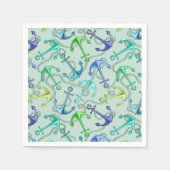 Anker und Wellenmuster Serviette (Vorderseite)