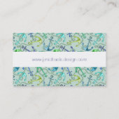 Anker und Wellenmuster Visitenkarte (Rückseite)