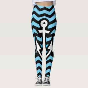Anker und Zickzack Leggings