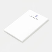 Anker-Verzierung mit Seil Post-it Klebezettel (angewinkelt)
