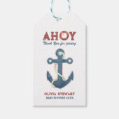 Anker Vielen Dank Nautical Baby Dusche Geschenkanhänger (Vorderseite)