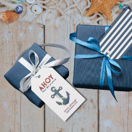 Anker Vielen Dank Nautical Baby Dusche Geschenkanhänger