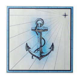 Anker Vintager Wasserschiffe Fliese